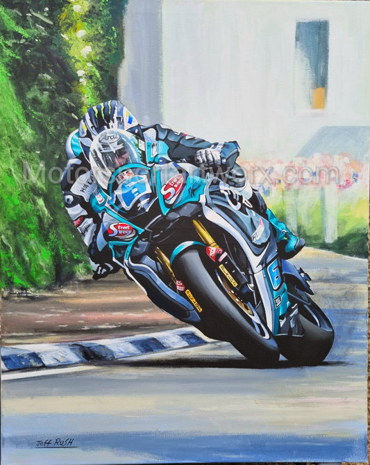 Coming of Age. Michael Dunlop's 21st TT Victory limited edition print by Jeff Rush